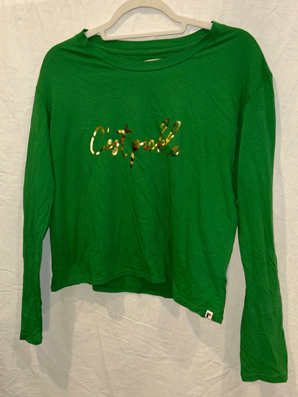 Rally Club C'est Pickle Kelly green cotton Pickle Ball Shirt S